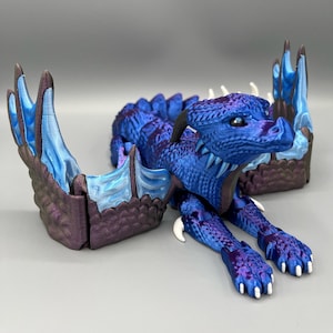 Beweglicher Flexi Lyra Drache - Drachen Figur - 3D gedruckter Drache - Mythisches Drachen Geschenk - Geschenk für Drachenliebhaber - Fidget Spielzeug - Sensorisch