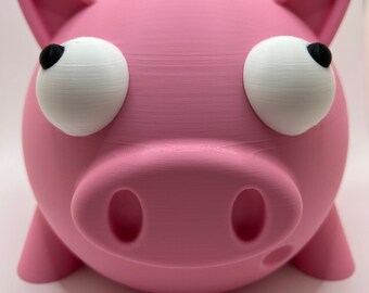 3D Printed Silly Piggy Bank: Pink Coin Storage