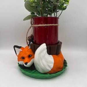 Adorable Fox Planter - 3D Printed Fox Planter - Fox Succulent Planter - Cute Animal Pot - Garden Decor - Succulent Pot - Plant Accessories