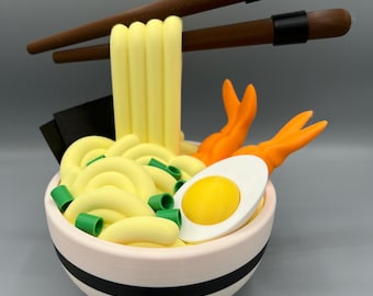 3D Printed Ramen Noodle Bowl: Foodie Gift with Hidden Storage
