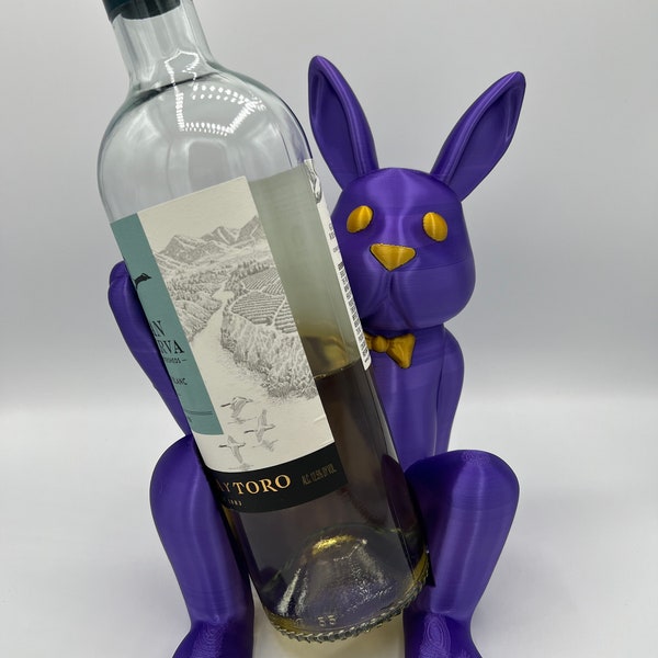 Portabottiglie di vino Coniglietto - Simpatico coniglietto - Portabottiglie di vino - Portabottiglie di coniglio - Accessori per bere - Portabottiglie di vino - Regalo