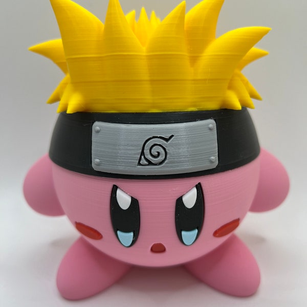 Kirbuto 3D - Naruto Kirby Mashup - Naruto Kirby Figurine - Naruto Fanart - Anime Gift - Naruto Gift - Anime Fanart - Anime Decor