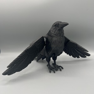 Articulating Flexi Raven Toy: 3D Printed Fidget Figurine