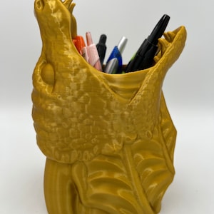 Dragon Head Pen Holder - Pencil Holder - Desk Organizer - Medieval Dragon - Gift for Dragon Lovers - Dragon Decor - Tool Holder