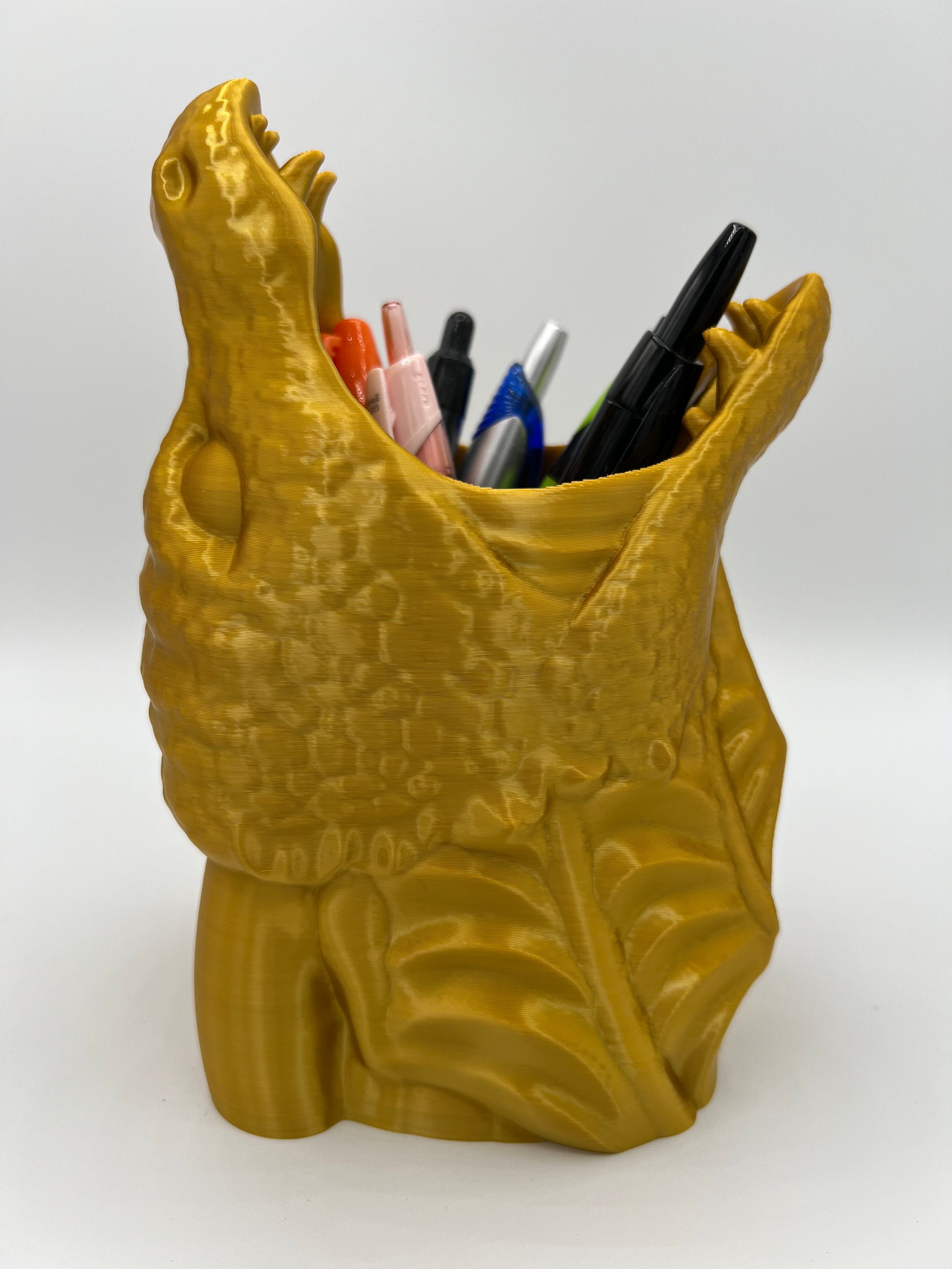 Dragon Head Pen Holder - Pencil Holder - Desk Organizer - Medieval Dragon - Gift for Dragon Lovers - Dragon Decor - Tool Holder