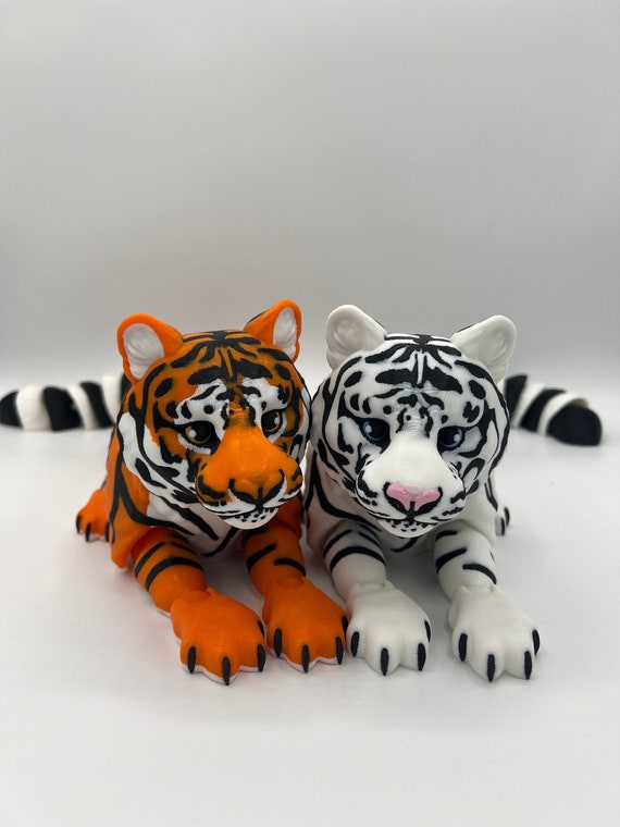 15in Flexi Articulating Tiger: 3D Printed Fidget Toy - Etsy