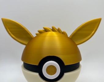 Eevee Pokeball: Golden Fox, 3D Printed Anime Decor