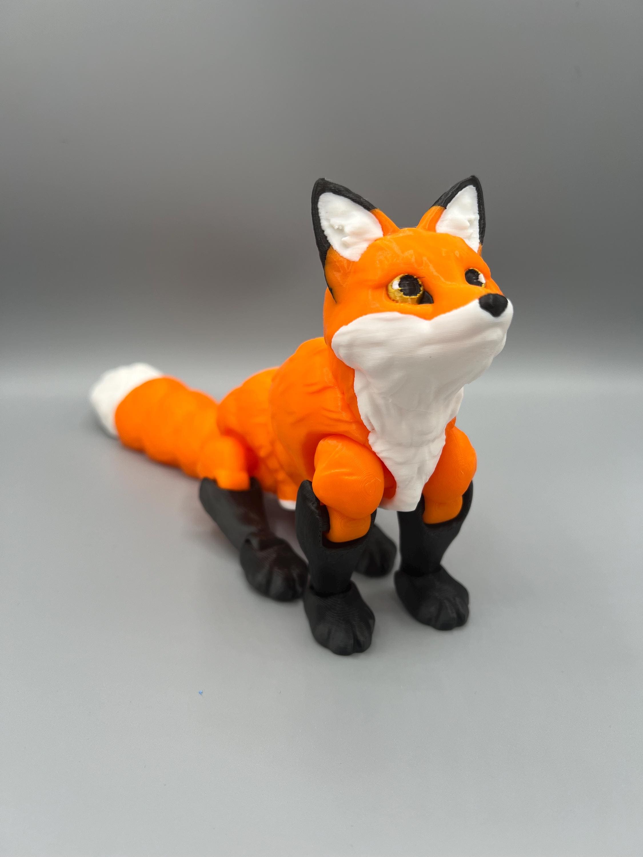 Articulating Flexi Fox Figurine: 3D Printed Poseable Fidget Toy - Etsy