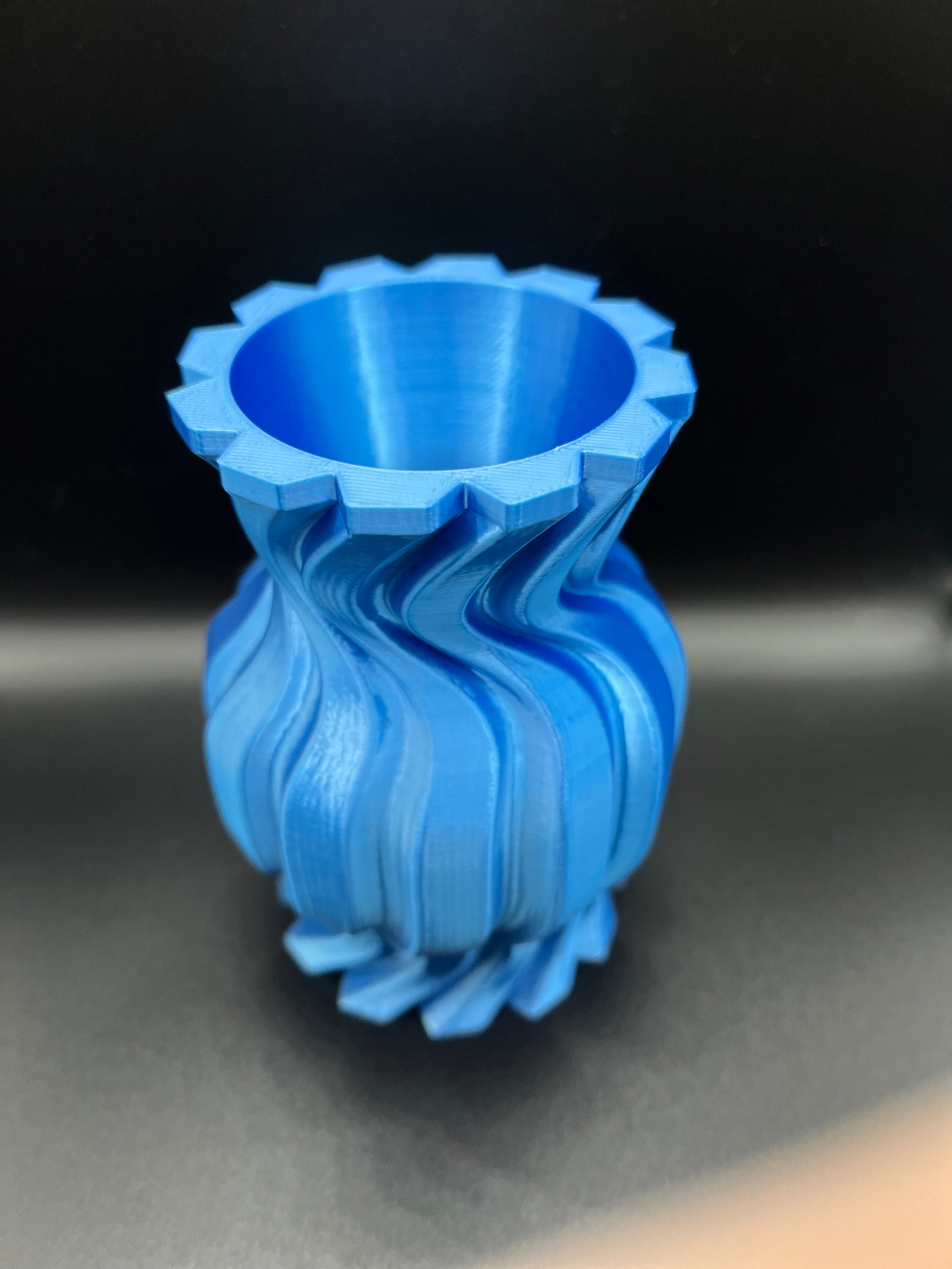 3Dプリントのスパイラル花瓶：モダンなデスクプランター - Etsy 日本