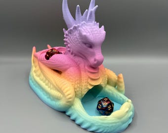 Torre de dados de dragón impresa en 3D: accesorios para juegos de rol