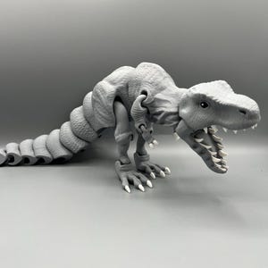 3D Printed Articulating T-Rex Dinosaur: Poseable Fidget Sensory Toy