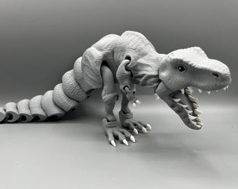 3D Printed Articulating T-Rex Dinosaur: Poseable Fidget Sensory Toy