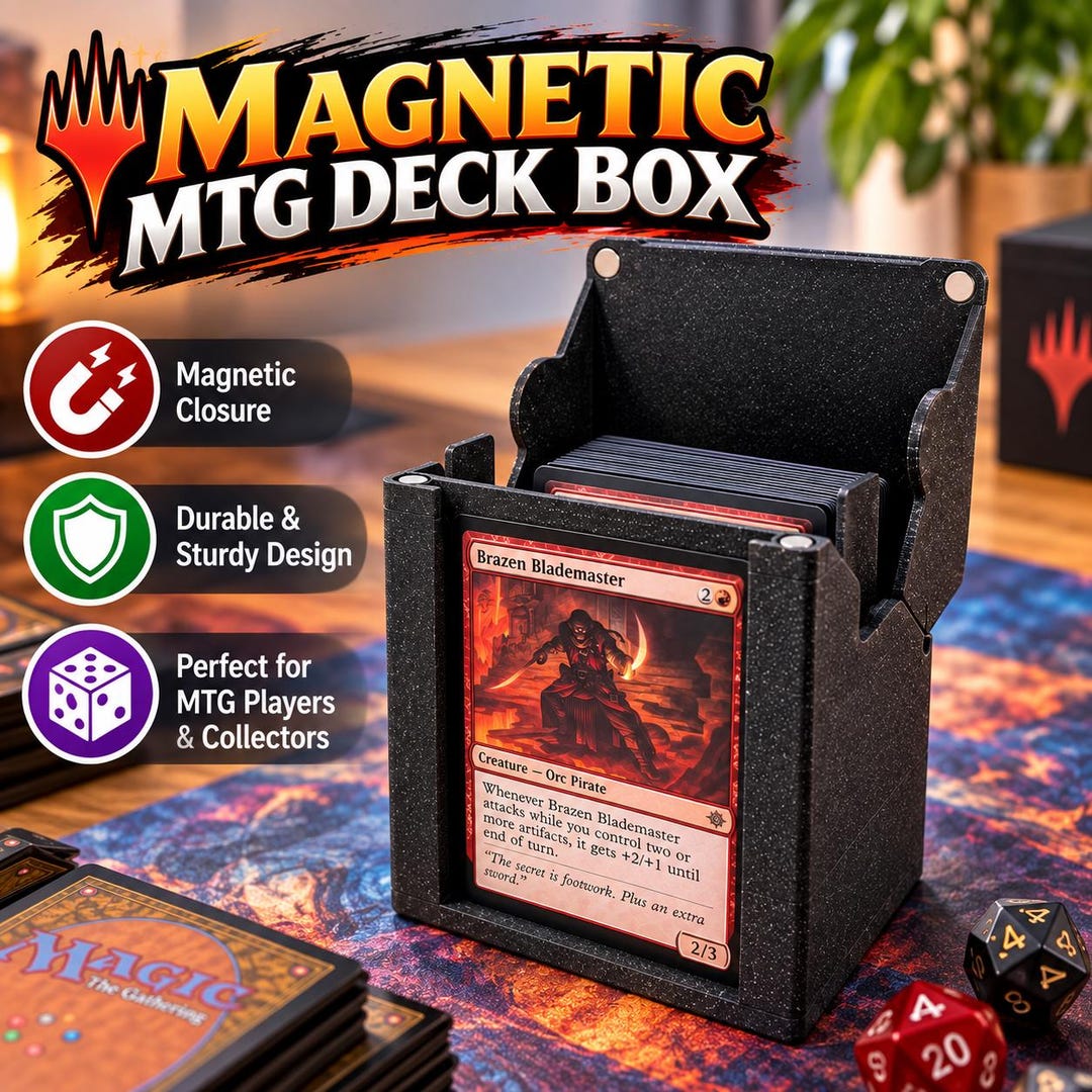 Magnetic MTG Deck Box: Commander Card Storage, Gaming Accessory - Etsy