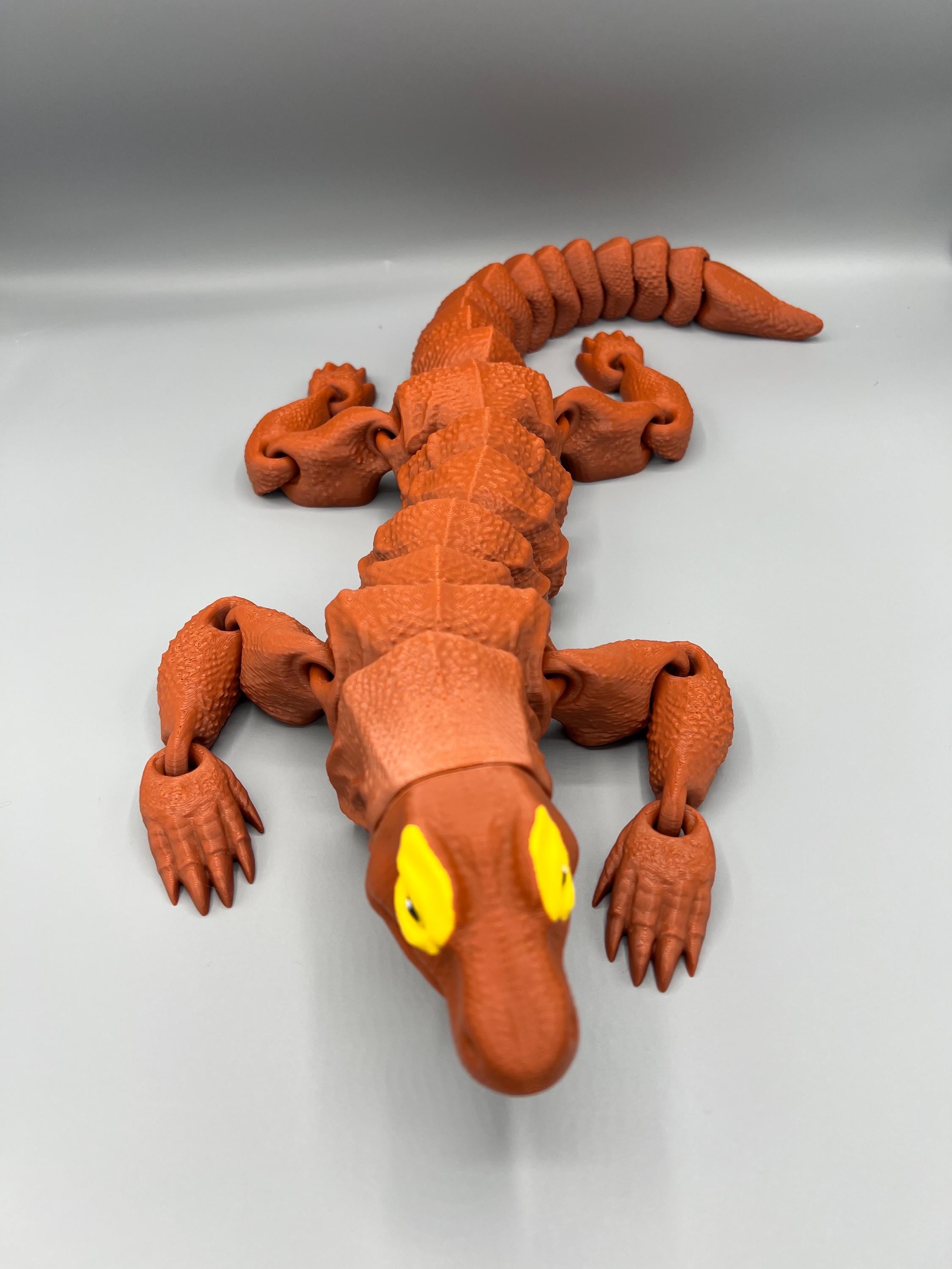 3Dプリントされたコモドドラゴンの関節式おもちゃ - 23インチ Flexi