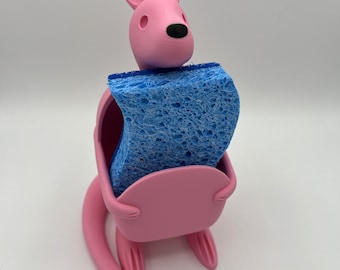 3D Printed Sponge Holder - Kangaroo Sponge Holder - Sponge Drainer - Unique Sponge Holder - Kitchen Gadgets - Animal - Cute Kitchen Tools