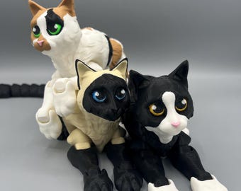 3D Printed Flexi Cat: Articulating Fidget Desk Toy - Etsy