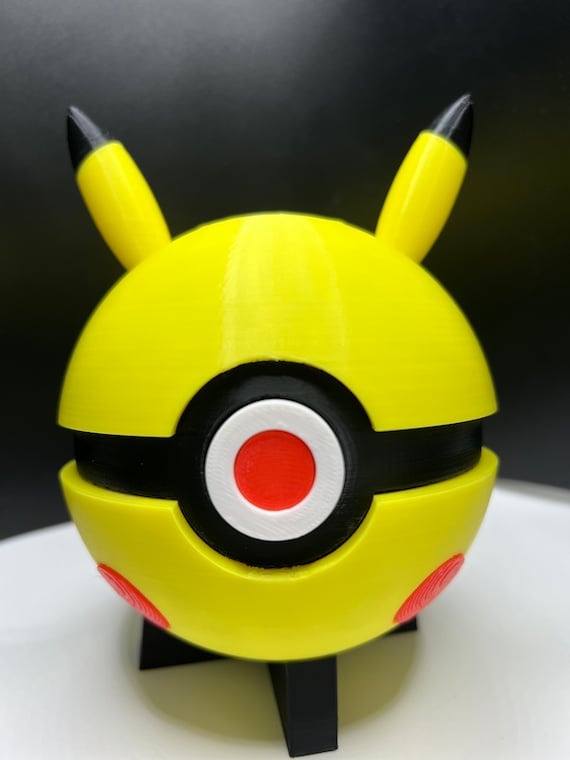ピカチュウＶ　モンスターボール ピカチュウ モンスターボール：3Dプリントアニメファンアート
