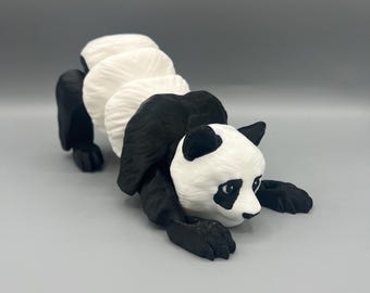3D Printed Flexi Panda Bear • Poseable Sensory Fidget Toy