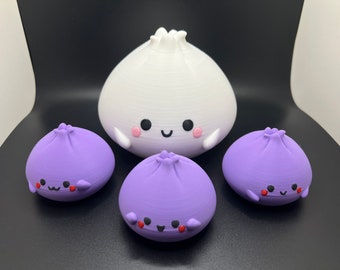 Söta Baos - Vit Bao - Taro Bao Bun - Lila Bao - Dim Sum Baos - Bao Familj - Jätte Bao - Blandade Bao - Matleksaker - Present till matälskare