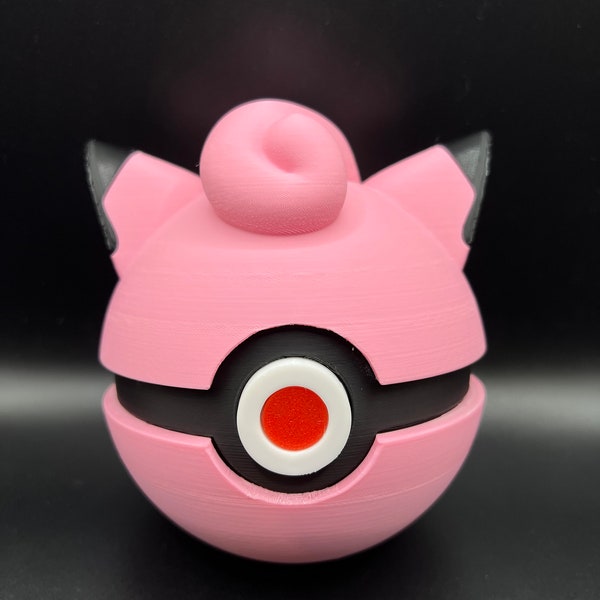 Clefairy Themed Pokeball - Pink Ball - Gift for Pokemon Fans - Anime Gift - Cute Pokeball - Pink Pokeball - Pokeball Decor