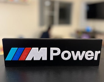 BMW M Power Logo Wall Art: 3D Printed Car Enthusiast Decor