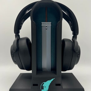 Soporte para auriculares con temática de Buster Sword / Regalo para fanáticos de Final Fantasy / Soporte para auriculares con forma de espada / Soporte universal grande para auriculares / Nube