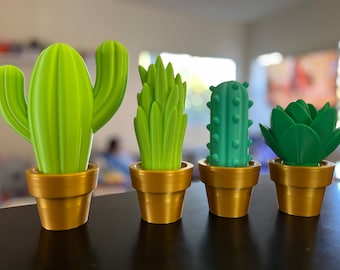 Articulated Cactus Buddy 3D Printed Succulent Figurine Cute Desk Companion  & Gift for Plant and Nature Lovers - Etsy