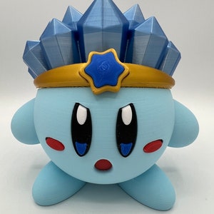 Ice Kirby - Kirby 3D - Kirby Figurine - Kirby Model - Blue Kirby - Gift for Kirby Fans - Kirby Fanart - Kirby Decor - Gaming Decor - Toy