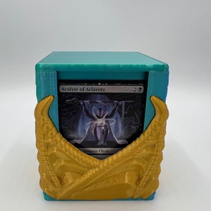 Dragon Card Deck Box - Magic the Gathering Deck Box - MTG Deck Box - Commander Deck Box - Card Storage - Gaming Accessories - Magnetic Box