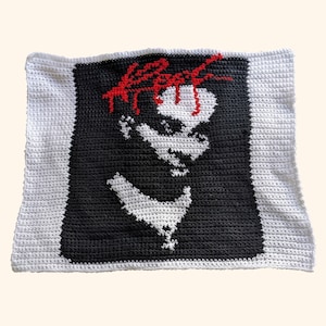 Patrón de tapiz rojo Whole Lotta de Playboi Carti, arte bordado hecho a mano de gran tamaño, decoración de pared para colgar, regalo para un nuevo hogar