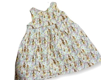 Girls easter bunny handmade dress