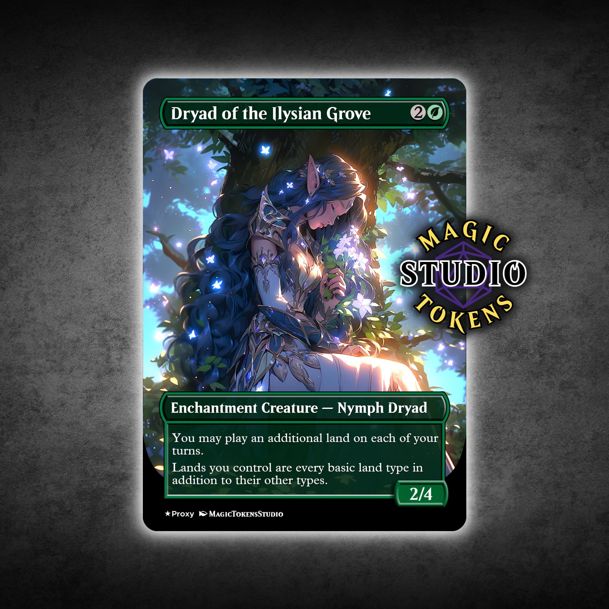 MTG Dryad of the Ilysian Grove Custom MTG Proxy Card Anime Etsy