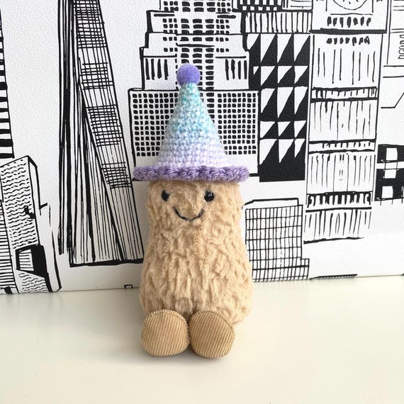 Crochet Birthday Party Hat, to Fit Jellycat Amuseables Peanut - Etsy