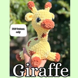 Giraffe Crochet Pattern Beginner Friendly Amigurumi Baby giraffe stuffed animal pdf easy Pattern