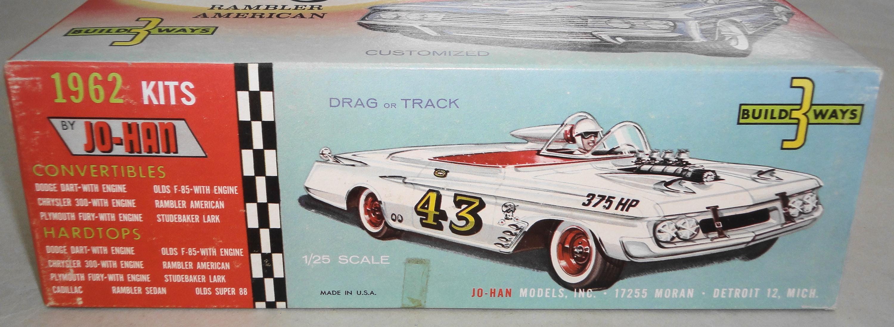 Jo-han 1962 AMC Rambler American Convertible 1/25 Scale Model Kit