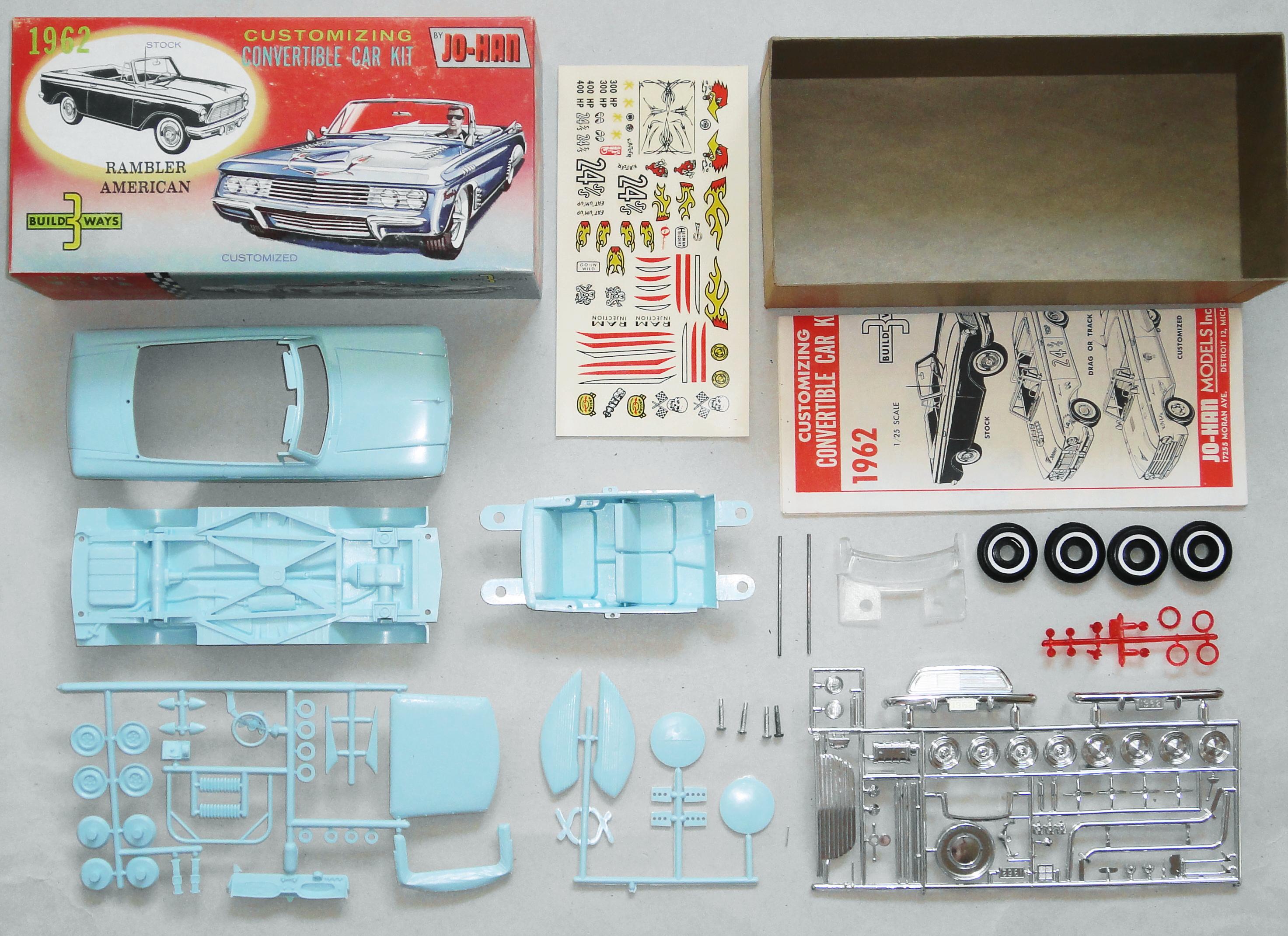 Jo-han 1962 AMC Rambler American Convertible 1/25 Scale Model Kit