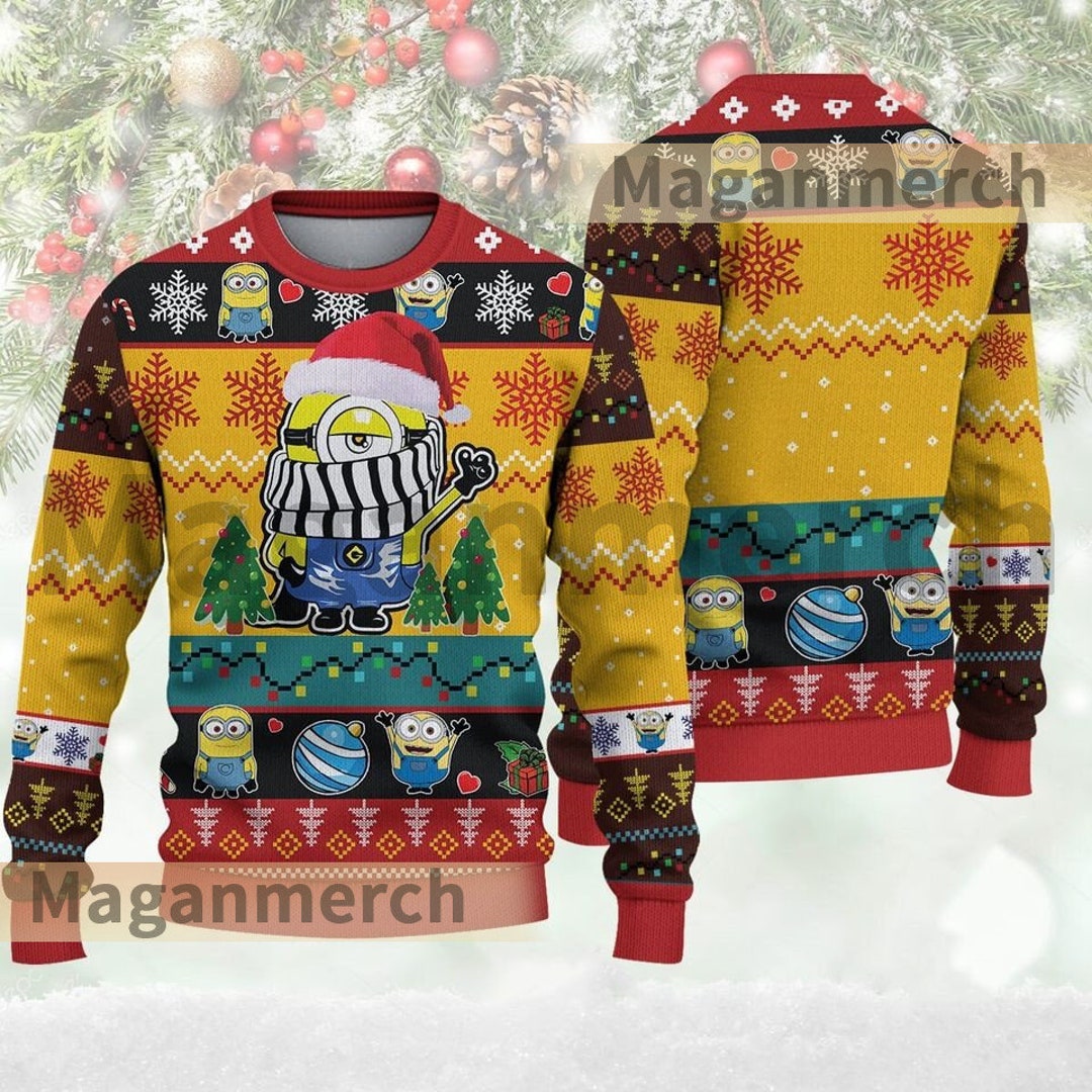 3D Ugly Christmas Sweater Minions Winter Ugly Christmas Etsy