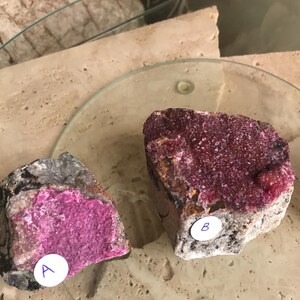 Cobolto calcite Crystal chunks pink coboltoen calcite natural minerals and crystals pink druzy gems and specimens reiki chakra image 11