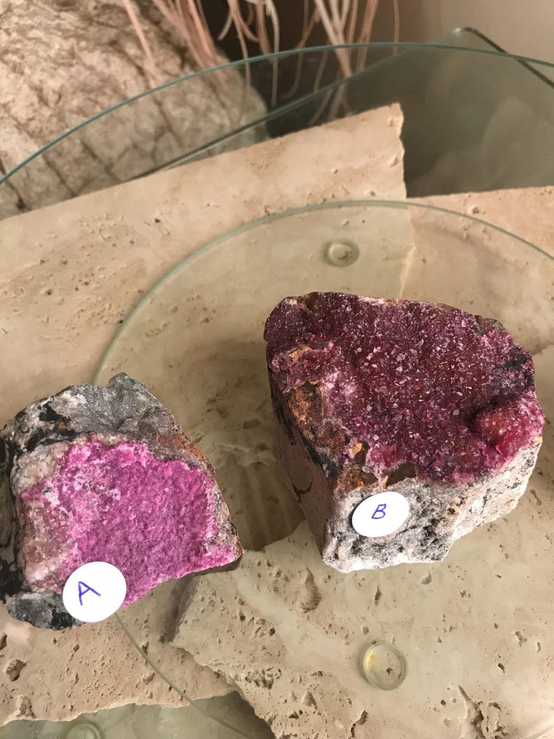 Cobolto calcite Crystal chunks pink coboltoen calcite natural minerals and crystals pink druzy gems and specimens reiki chakra image 11