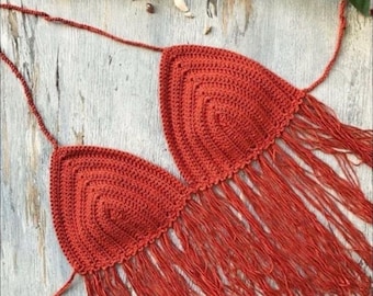 Crochet tops, festival top, crochet bustier and crochet bralette, boho crochet tops modern crochet, tassel bustier