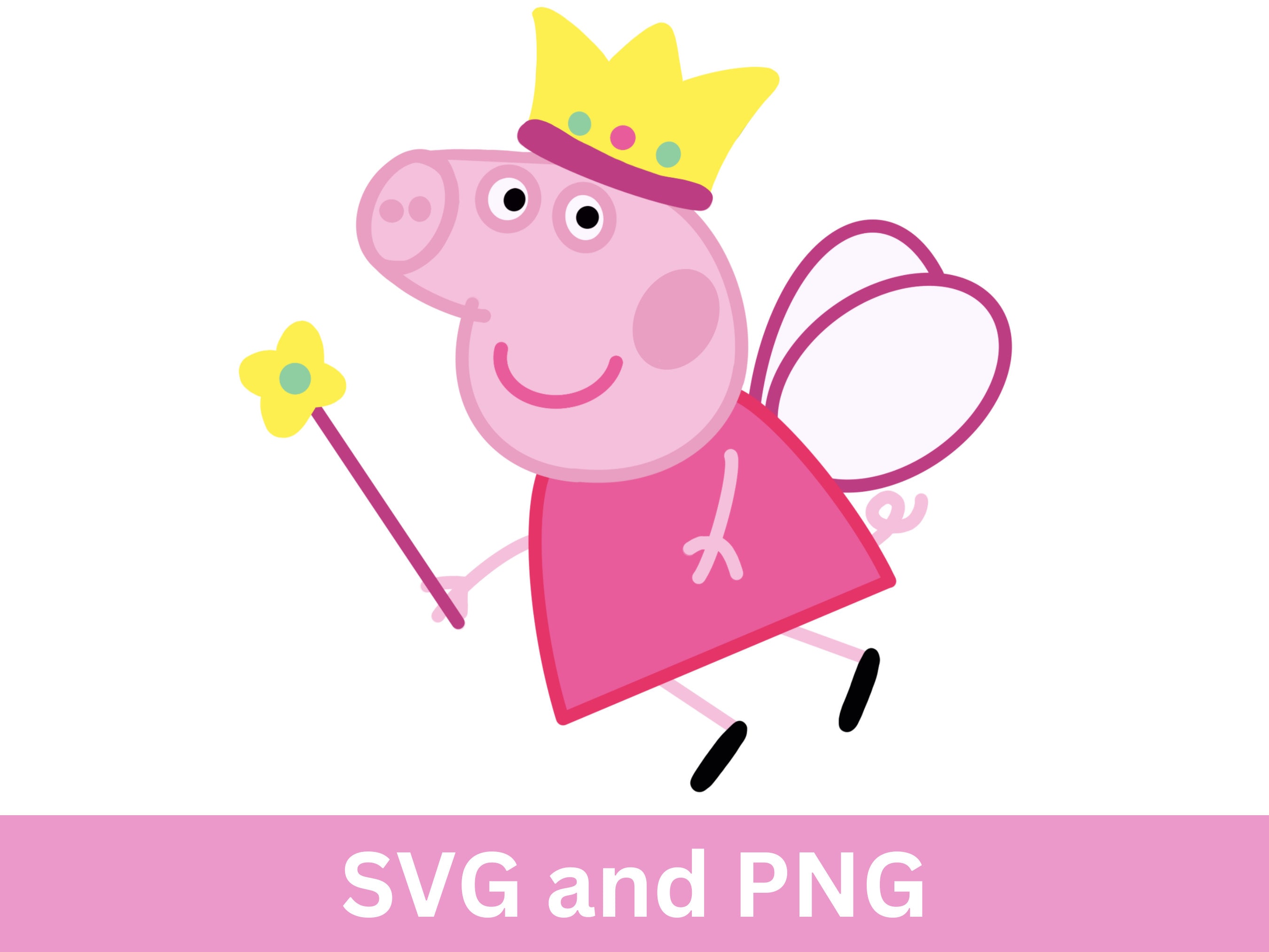 Peppa Pig Svg Peppa Fairy Png Peppa Fairy Svg Peppa