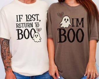 Funny Matching Ghost Couples Shirt: Spooky Halloween Costume Tee