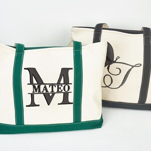 Sac fourre-tout brodé personnalisé avec texte ou initiales, sac en toile personnalisé pour demoiselles d'honneur, école, plage ou usage quotidien