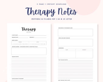 Therapeutenplaner Therapie Notizen - Therapie Notizbuch, Notizen für Therapeuten, Notizen zu Therapie Sitzungen, Unterlagen für Therapeuten, Notizen zur psychischen Gesundheit