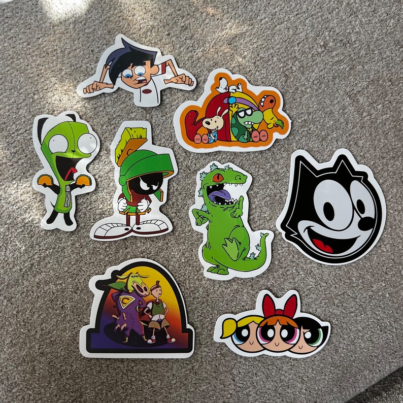 Cartoon Network Stickers, Cartoon Network Nostalgia Stickers, Vintage