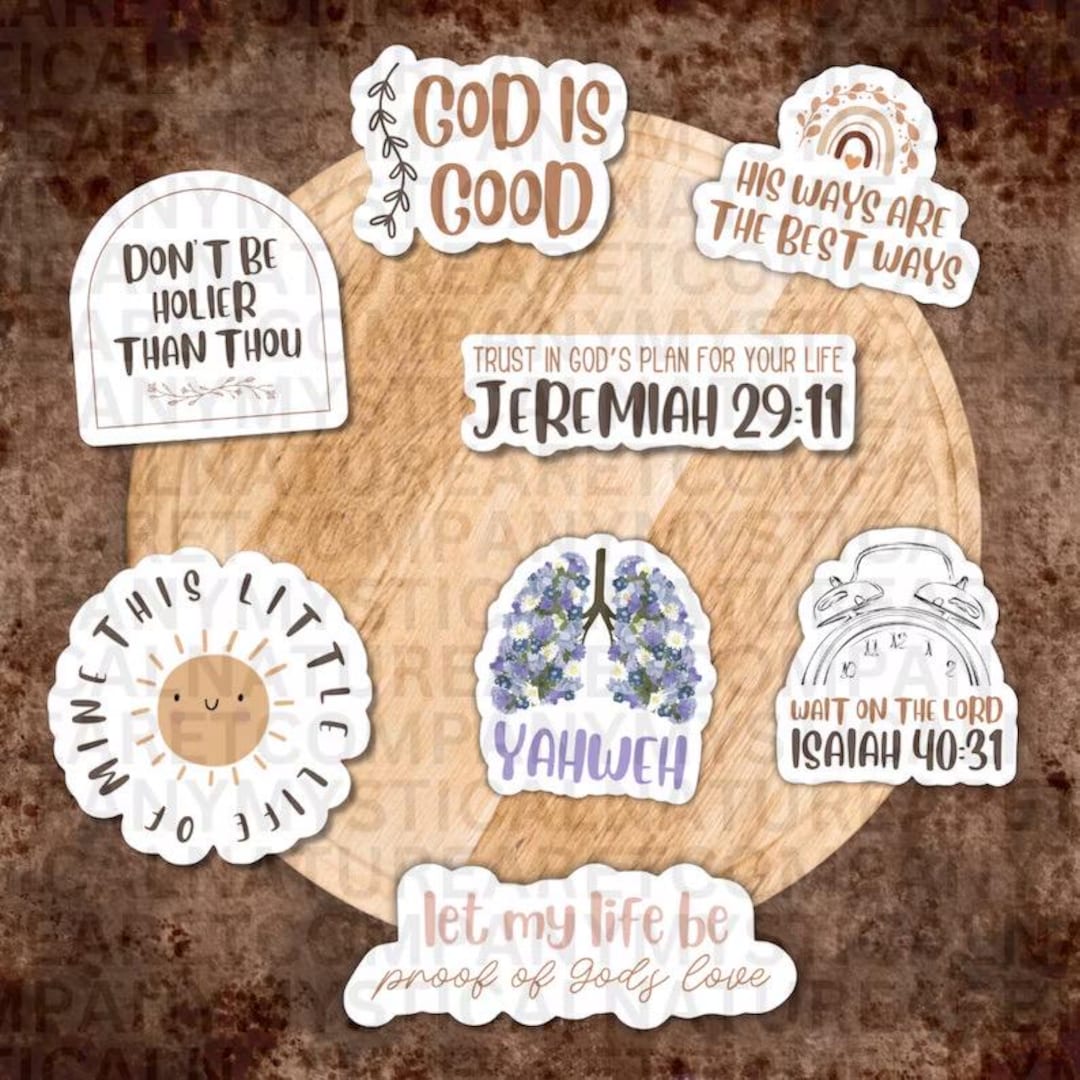 Cute Christian Stickers, Aesthetic Brown, Scripture, Bible, Boho ...
