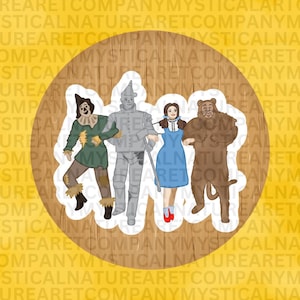 Wizard of Oz Stickers, Emerald City, Dorothy Gale, Tinman, Cowardly Lion, Yellow Brick Road, Scarecrow, Ruby Slippers, Movie, Friends