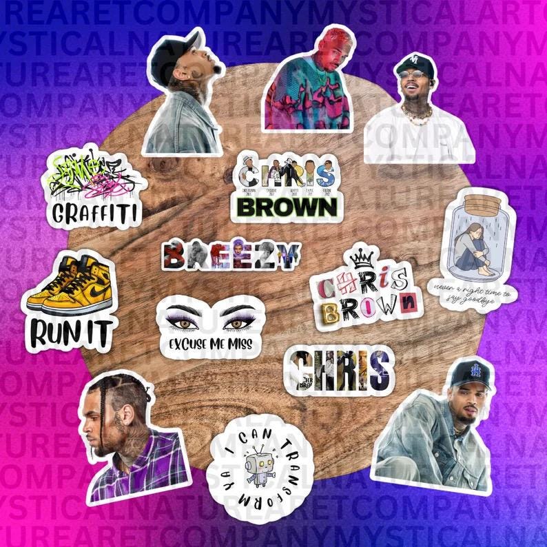 Chris Brown Stickers, Graffiti Art, Music Album Decals - Etsy