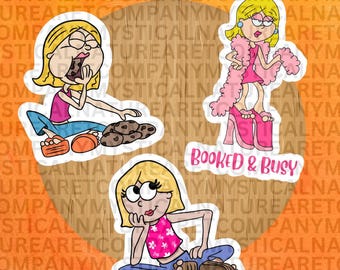 Disney Lizzie Cartoon Sticker, Y2K Nostalgic TV Sticker
