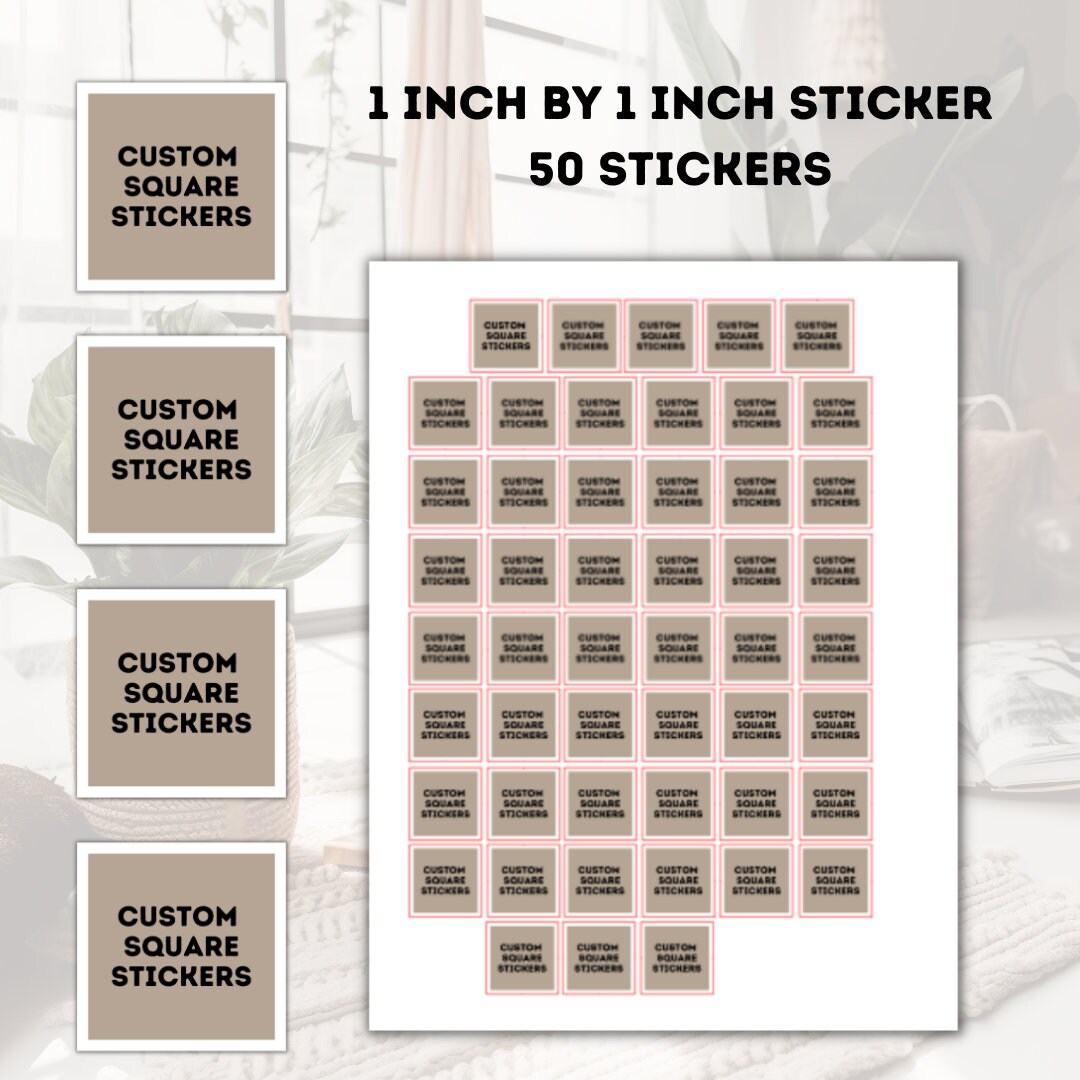 Custom Square Vinyl Stickers, Custom Square Vinyl Stickers, Square